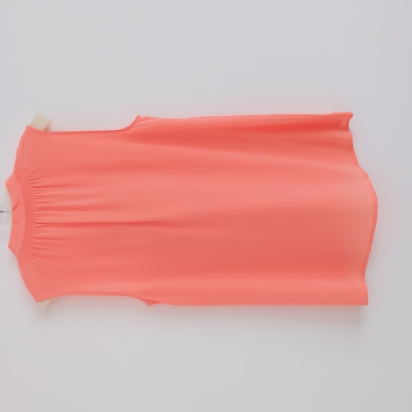 Lilly Pulitzer Coral Pink Silk Top with Neck Tie - Picture 3 of 3